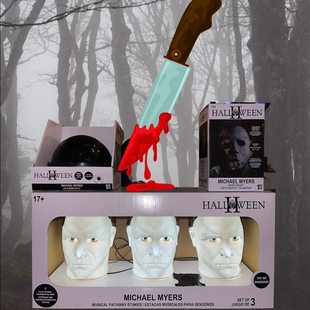 Halloween Michael Myers Musical Pathway Stakes Projection Shadowlight Slashers
